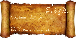 Spilman Áron névjegykártya